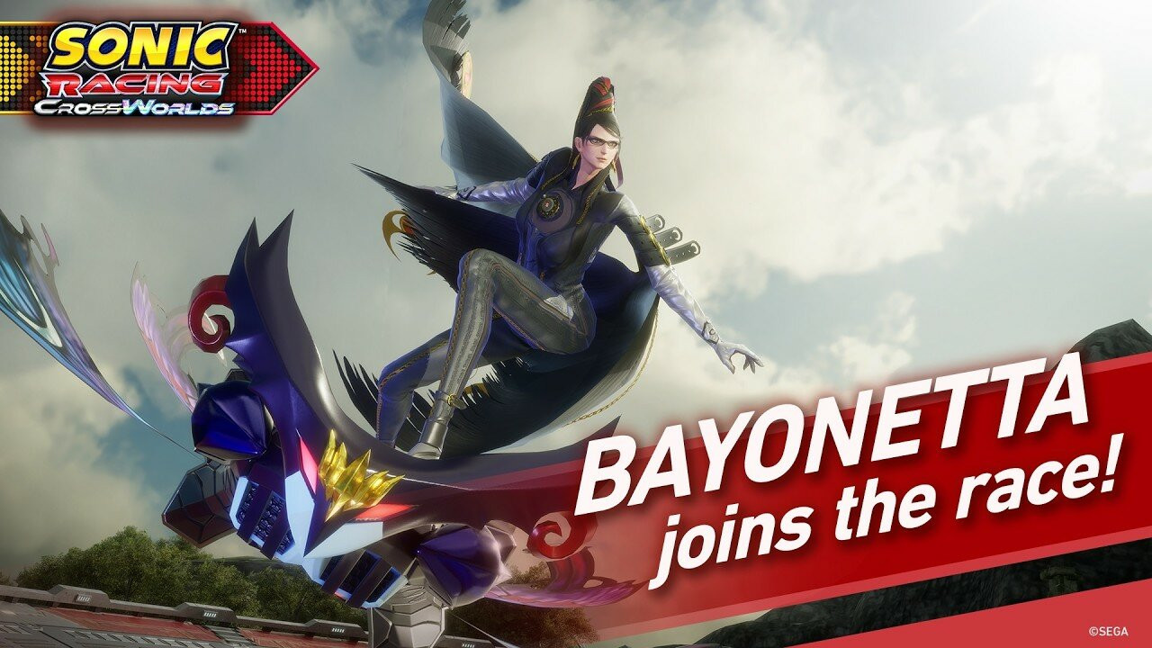 Bayonetta llegará gratis a Sonic Racing: CrossWorlds durante la Temporada 2
