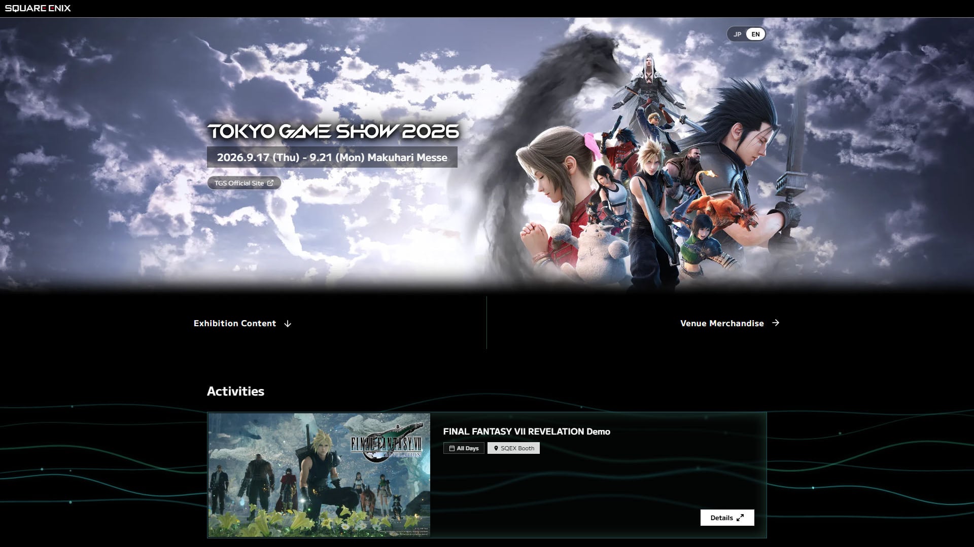 Final Fantasy VII Revelation será jugable en Tokyo Game Show 2026