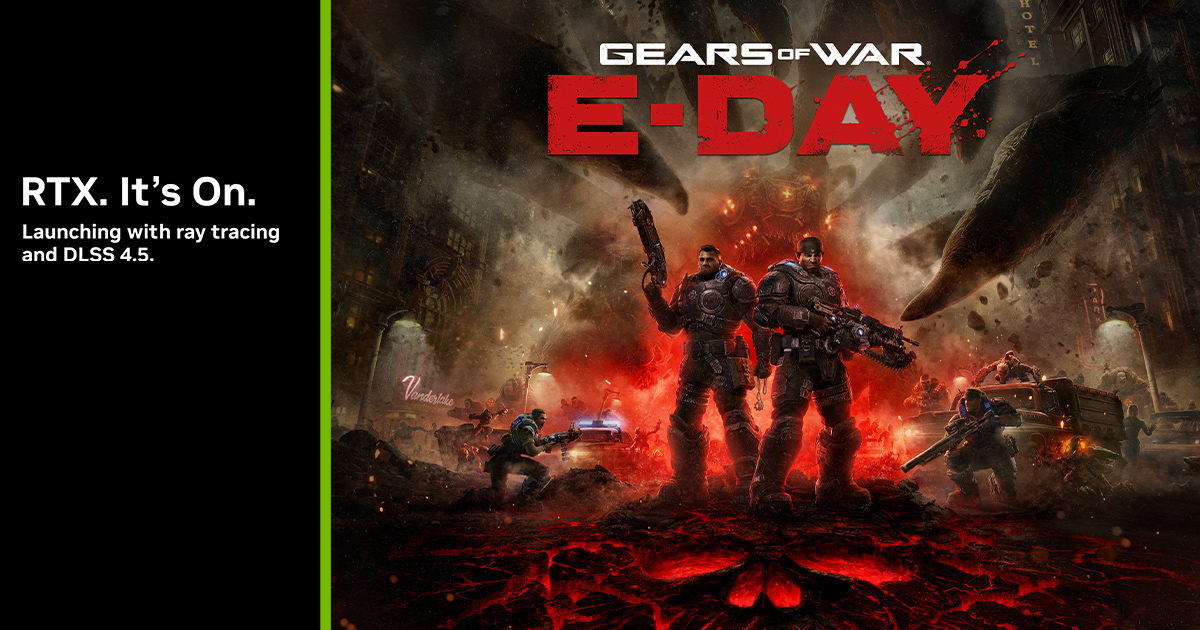 Gears of War: E-Day llegará con DLSS 4.5, ray tracing y acceso anticipado a la beta el 6 de agosto
