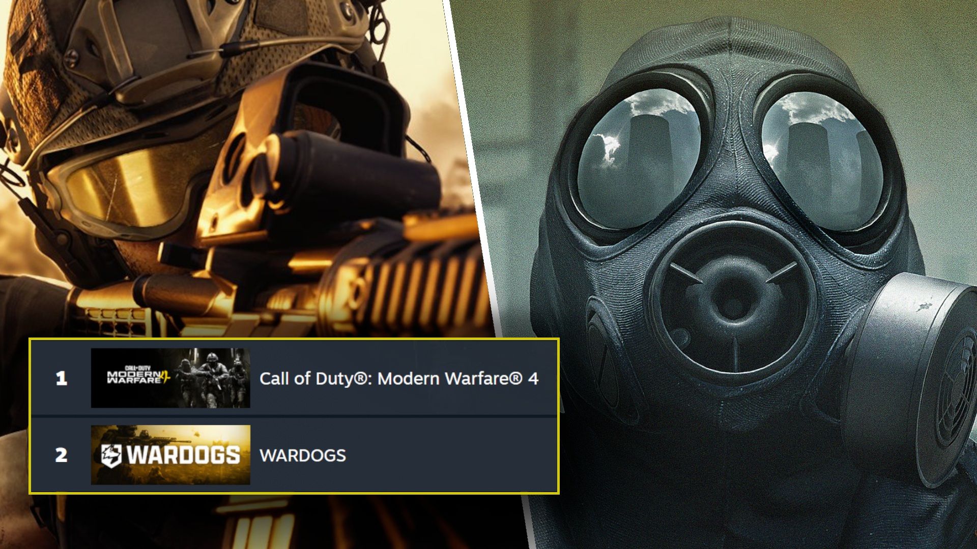 Wardogs y Call of Duty: Modern Warfare 4 lideran Steam mientras sus betas coinciden este fin de semana