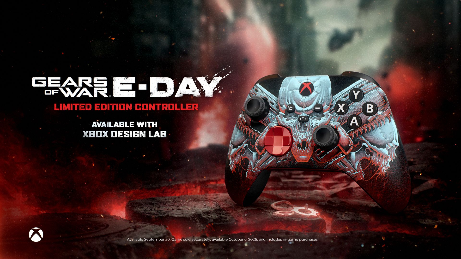 Xbox mostró en gamescom 2026 el joystick de Gears of War: E-Day con arte de Luke Preece