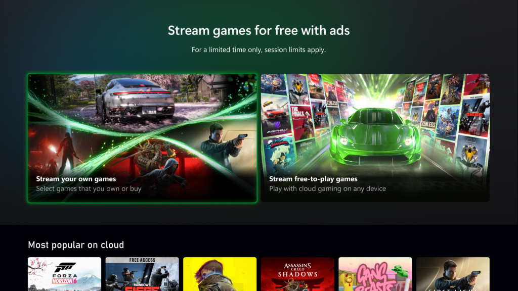 Xbox prueba streaming con anuncios para juegos propios entre miembros del programa Insiders